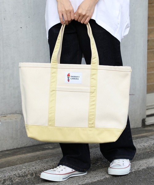 PARROTT CANVAS（パロットキャンバス）の「【PARROTT CANVAS】パロットキャンバス グリーンビルクラシックトートバッグ ミディアム（トートバッグ・レディース・レッド/イエロー/オレンジ/ネイビー/オリーブ/ライトブルー/ブルー・FREE）」の5枚目の写真