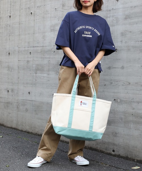PARROTT CANVAS（パロットキャンバス）の「【PARROTT CANVAS】パロットキャンバス グリーンビルクラシックトートバッグ ミディアム（トートバッグ・レディース・レッド/イエロー/オレンジ/ネイビー/オリーブ/ライトブルー/ブルー・FREE）」の12枚目の写真