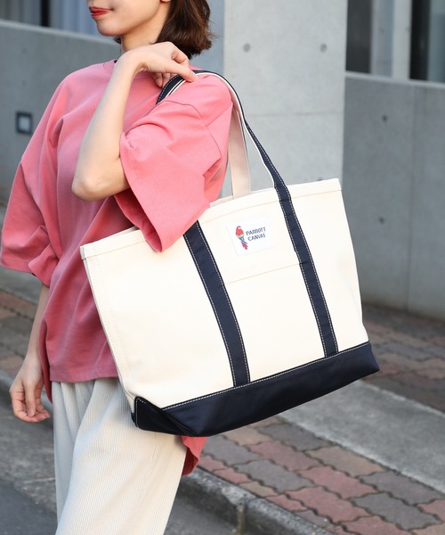 PARROTT CANVAS（パロットキャンバス）の「【PARROTT CANVAS】パロットキャンバス グリーンビルクラシックトートバッグ ミディアム（トートバッグ・レディース・レッド/イエロー/オレンジ/ネイビー/オリーブ/ライトブルー/ブルー・FREE）」の14枚目の写真