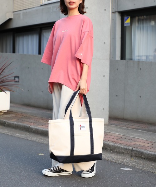PARROTT CANVAS（パロットキャンバス）の「【PARROTT CANVAS】パロットキャンバス グリーンビルクラシックトートバッグ ミディアム（トートバッグ・レディース・レッド/イエロー/オレンジ/ネイビー/オリーブ/ライトブルー/ブルー・FREE）」の16枚目の写真