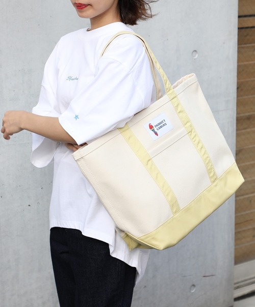 PARROTT CANVAS（パロットキャンバス）の「【PARROTT CANVAS】パロットキャンバス グリーンビルクラシックトートバッグ ミディアム（トートバッグ・レディース・レッド/イエロー/オレンジ/ネイビー/オリーブ/ライトブルー/ブルー・FREE）」の18枚目の写真