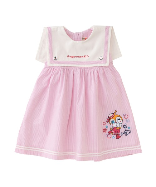 ANPANMAN KIDS COLLECTION（アンパンマンキッズコレクション）の「マリン柄セーラーワンピース（ワンピース・キッズ・サックスブルー/ピンク・80ｃｍ/90cm/100cm/110cm/120cm）」の6枚目の写真