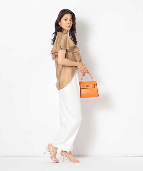 NOLLEY’S Sophi（ノーリーズソフィ）の「シアーローンラッフルスリーブブラウス（シャツ/ブラウス・レディース・ブラック/ミント/キャメル/グレイッシュブルー/ベビーピンク/ピンク・38/36）」の17枚目の写真