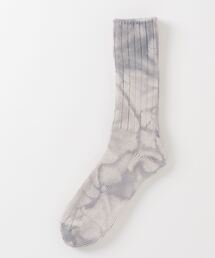 hobo（ホーボー）の「【hobo / ホーボー】TIE-DYED CREW SOCKS C/N/PU（ソックス/靴下）」