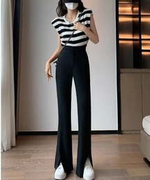 AMAJI（アマジ）の「ハイウエストドレープナローバージョンストレートレッグモップパンツ（その他パンツ）」