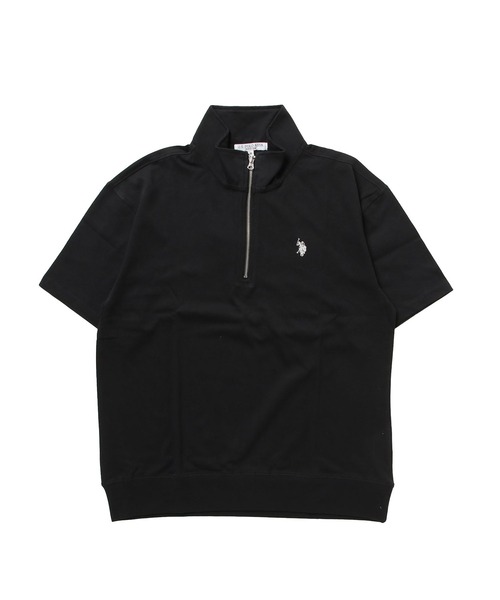 U.S. POLO ASSN.（ユーエスポロアッスン）の「U.S. POLO ASSN. / ユーエスポロアッスン 別注 コラボ オーバーサイズ ハーフジップ 半袖 Tシャツ（Tシャツ/カットソー・メンズ・ホワイト系その他/ホワイト/ブルー系その他/チャコール/ネイビー/ダークグリーン/ブラック系その他/ライトベージュ/ブラック・X-LARGE/LARGE/MEDIUM）」の15枚目の写真