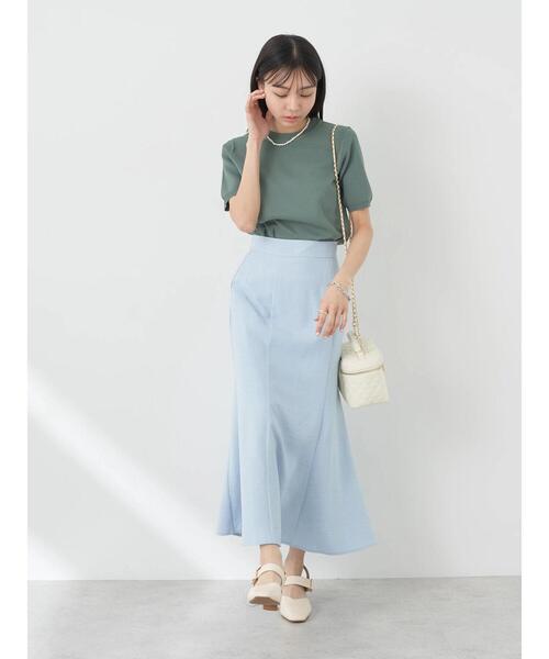 earth music&ecology（アースミュージックアンドエコロジー）の「マーメイドスカート（スカート・レディース・ドット/サックスブルー/アイボリー/ネイビー・M/S）」の20枚目の写真