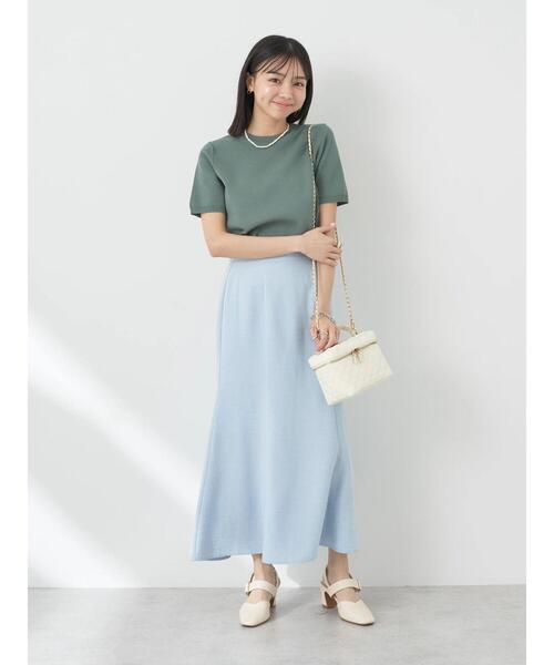 earth music&ecology（アースミュージックアンドエコロジー）の「マーメイドスカート（スカート・レディース・ドット/サックスブルー/アイボリー/ネイビー・M/S）」の21枚目の写真