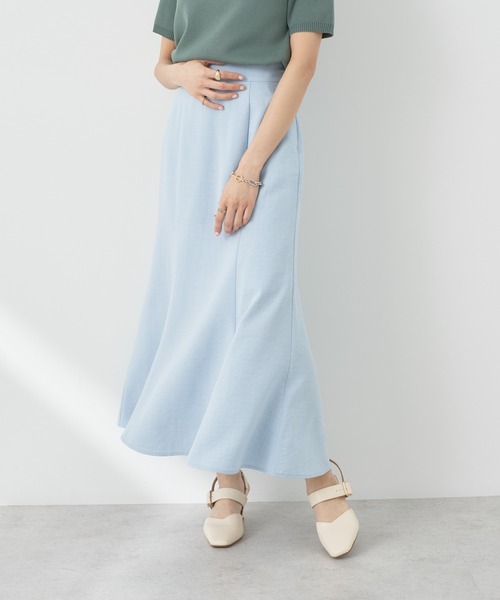 earth music&ecology（アースミュージックアンドエコロジー）の「マーメイドスカート（スカート・レディース・ドット/サックスブルー/アイボリー/ネイビー・M/S）」の2枚目の写真