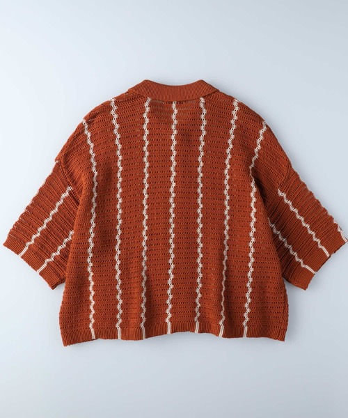 BACK NUMBER（バックナンバー）の「【BACK NUMBER】衿付き半袖カーディガン（カーディガン/ボレロ・レディース・ブラウン/キナリ・M/L）」の17枚目の写真