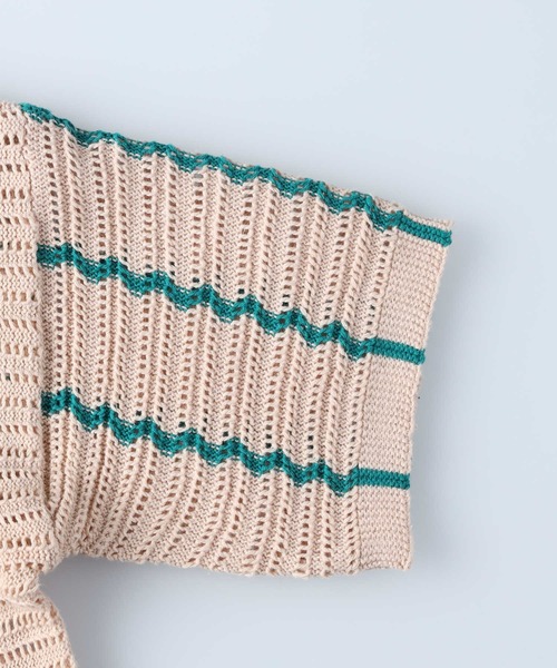 BACK NUMBER（バックナンバー）の「【BACK NUMBER】衿付き半袖カーディガン（カーディガン/ボレロ・レディース・ブラウン/キナリ・M/L）」の10枚目の写真