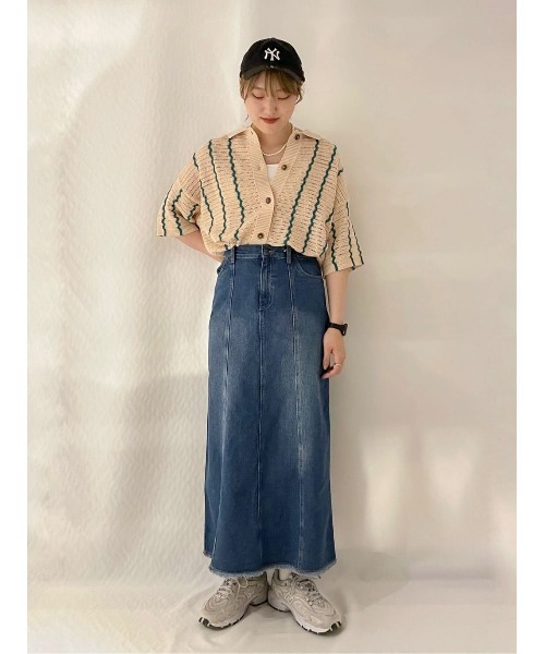 BACK NUMBER（バックナンバー）の「【BACK NUMBER】衿付き半袖カーディガン（カーディガン/ボレロ・レディース・ブラウン/キナリ・M/L）」の3枚目の写真