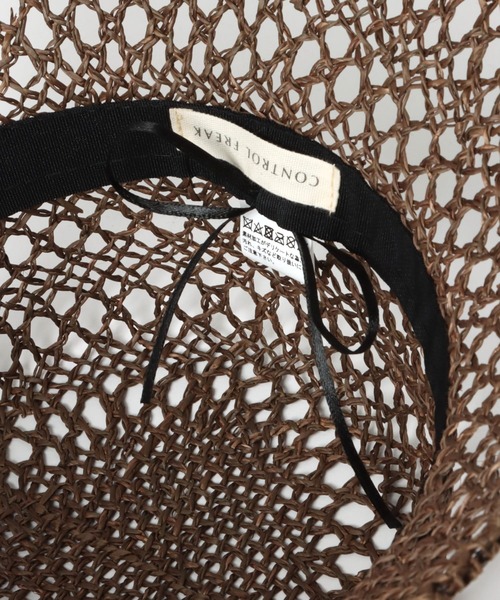 A part by（アパートバイ）の「【セレクト】スカシアミバケットハット（ハット・レディース・ライトベージュ/ブラウン・FREE）」の9枚目の写真