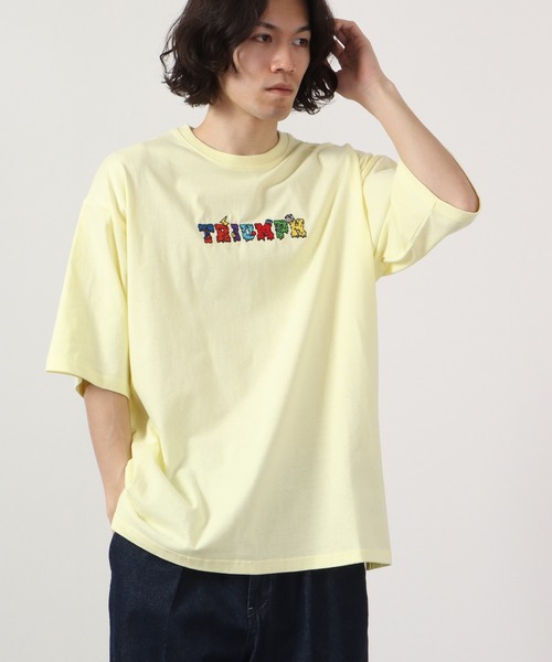 RE730(アールイーセブンサーティー)の「RE730 ビッグシルエット半袖Tシャツ(Tシャツ/カットソー・メンズ・ブラック系1/ブラック/イエロー/イエロー系1/ブルー系1/ホワイト/イエロー系2/ホワイト系1/ホワイト系2/ブラック系2/ブルー系2/ターコイズブルー・L/XL/M)」の11枚目の写真