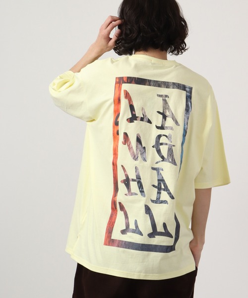 RE730(アールイーセブンサーティー)の「RE730 ビッグシルエット半袖Tシャツ(Tシャツ/カットソー・メンズ・ブラック系1/ブラック/イエロー/イエロー系1/ブルー系1/ホワイト/イエロー系2/ホワイト系1/ホワイト系2/ブラック系2/ブルー系2/ターコイズブルー・L/XL/M)」の12枚目の写真