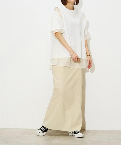 CONVERSE TOKYO(コンバーストウキョウ)の「REVERSIBLE SHEER TEE(Tシャツ/カットソー・レディース・ホワイト/ブラック・FREE)」の3枚目の写真