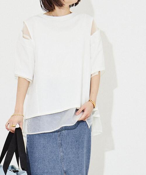 CONVERSE TOKYO(コンバーストウキョウ)の「REVERSIBLE SHEER TEE(Tシャツ/カットソー・レディース・ホワイト/ブラック・FREE)」の7枚目の写真