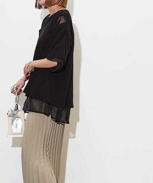 CONVERSE TOKYO(コンバーストウキョウ)の「REVERSIBLE SHEER TEE(Tシャツ/カットソー・レディース・ホワイト/ブラック・FREE)」の11枚目の写真
