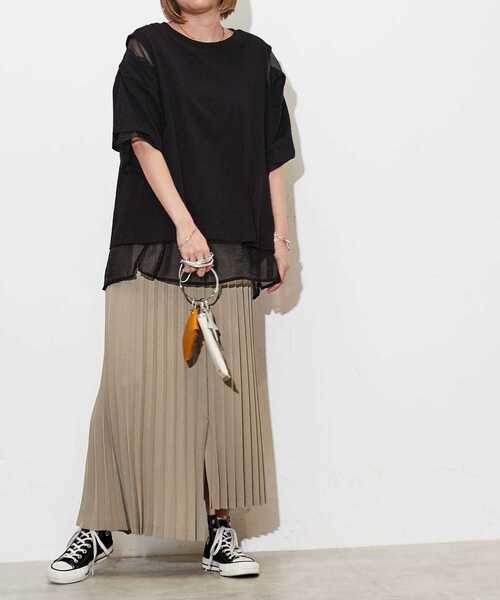 CONVERSE TOKYO(コンバーストウキョウ)の「REVERSIBLE SHEER TEE(Tシャツ/カットソー・レディース・ホワイト/ブラック・FREE)」の12枚目の写真