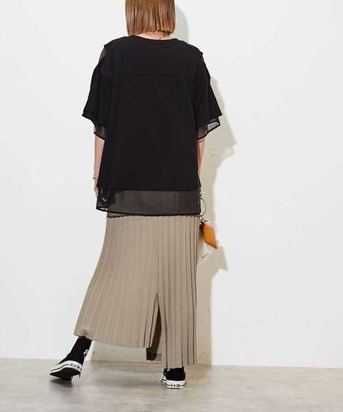 CONVERSE TOKYO(コンバーストウキョウ)の「REVERSIBLE SHEER TEE(Tシャツ/カットソー・レディース・ホワイト/ブラック・FREE)」の14枚目の写真