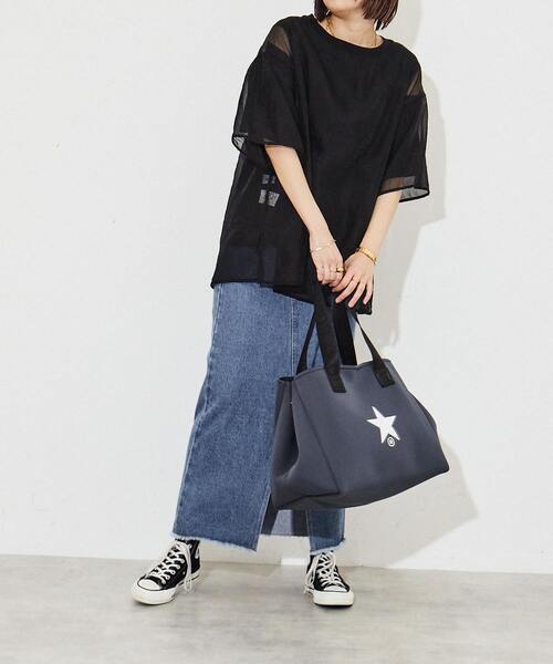 CONVERSE TOKYO(コンバーストウキョウ)の「REVERSIBLE SHEER TEE(Tシャツ/カットソー・レディース・ホワイト/ブラック・FREE)」の16枚目の写真