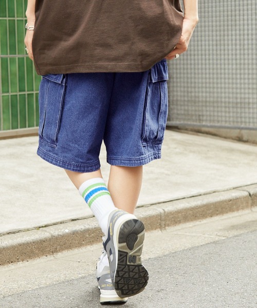 MONO-MART（モノマート）の「ミリタリーワイドカーゴショートパンツ（カーゴパンツ・メンズ・カモフラージュ/オリーブ/ベージュ/インディゴブルー/ブラック・L/M）」の12枚目の写真