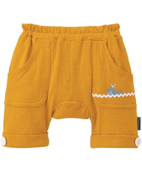 combimini（コンビミニ）の「ショートラップパンツ（クジラ）（その他パンツ・キッズ・レッド/イエロー系その他/ネイビー・80/70）」の3枚目の写真