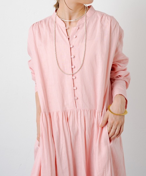 Omekashi(オメカシ)の「リネンティアードワンピース(ワンピース・レディース・ピンク/ブルー/ブラック/オフホワイト・36/38)」の16枚目の写真