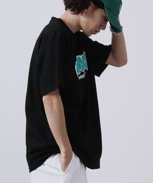 MODISH GAZE(モディシュガゼ)の「MODISH GAZE 7.4スーパーヘビーオンス 発泡プリント グラフィック 半袖Tシャツ COMFY(Tシャツ/カットソー・メンズ・パープル/ホワイト/ブラック・L/M/XL)」の4枚目の写真