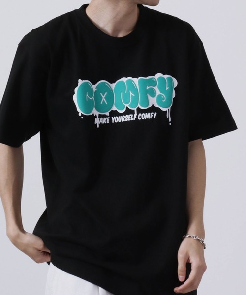 MODISH GAZE(モディシュガゼ)の「MODISH GAZE 7.4スーパーヘビーオンス 発泡プリント グラフィック 半袖Tシャツ COMFY(Tシャツ/カットソー・メンズ・パープル/ホワイト/ブラック・L/M/XL)」の20枚目の写真