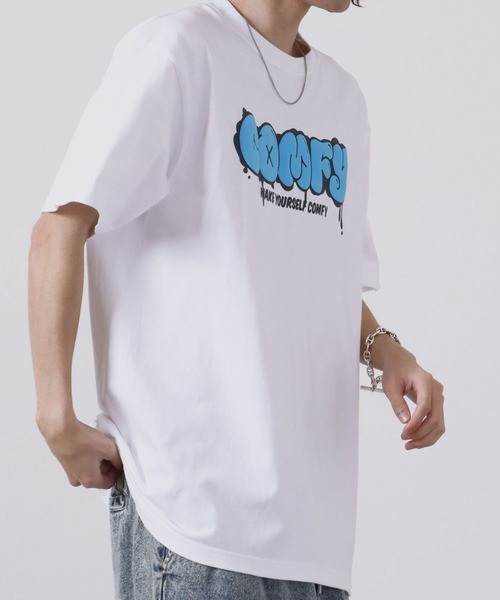 MODISH GAZE(モディシュガゼ)の「MODISH GAZE 7.4スーパーヘビーオンス 発泡プリント グラフィック 半袖Tシャツ COMFY(Tシャツ/カットソー・メンズ・パープル/ホワイト/ブラック・L/M/XL)」の16枚目の写真