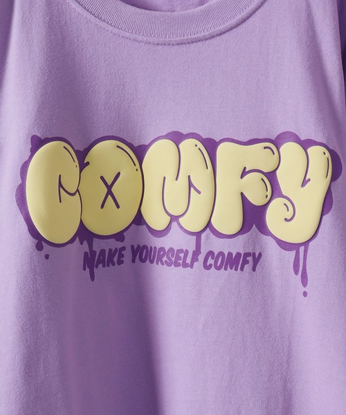 MODISH GAZE(モディシュガゼ)の「MODISH GAZE 7.4スーパーヘビーオンス 発泡プリント グラフィック 半袖Tシャツ COMFY(Tシャツ/カットソー・メンズ・パープル/ホワイト/ブラック・L/M/XL)」の7枚目の写真