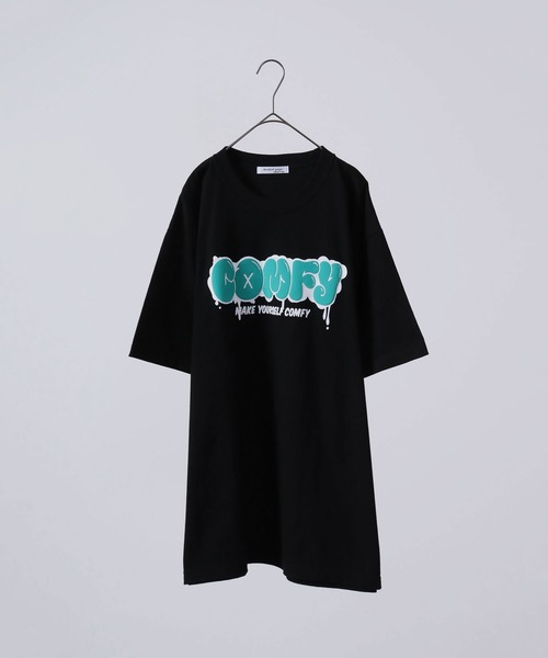 MODISH GAZE(モディシュガゼ)の「MODISH GAZE 7.4スーパーヘビーオンス 発泡プリント グラフィック 半袖Tシャツ COMFY(Tシャツ/カットソー・メンズ・パープル/ホワイト/ブラック・L/M/XL)」の9枚目の写真