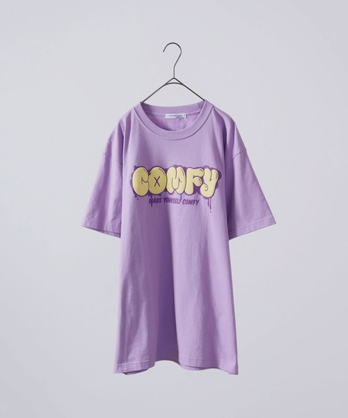 MODISH GAZE(モディシュガゼ)の「MODISH GAZE 7.4スーパーヘビーオンス 発泡プリント グラフィック 半袖Tシャツ COMFY(Tシャツ/カットソー・メンズ・パープル/ホワイト/ブラック・L/M/XL)」の10枚目の写真