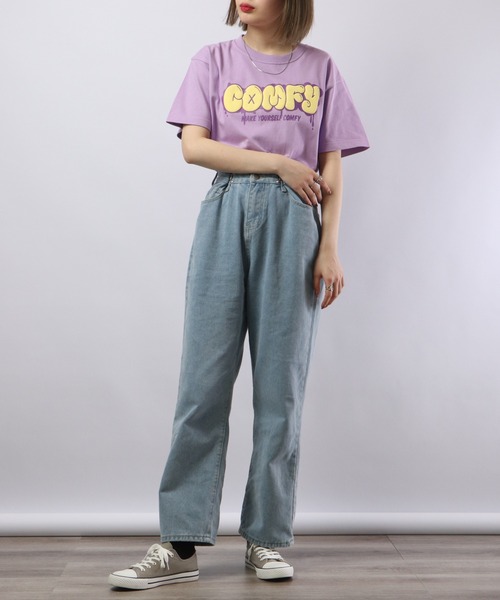 MODISH GAZE(モディシュガゼ)の「MODISH GAZE 7.4スーパーヘビーオンス 発泡プリント グラフィック 半袖Tシャツ COMFY(Tシャツ/カットソー・メンズ・パープル/ホワイト/ブラック・L/M/XL)」の15枚目の写真
