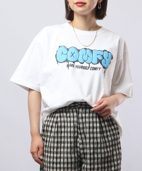MODISH GAZE(モディシュガゼ)の「MODISH GAZE 7.4スーパーヘビーオンス 発泡プリント グラフィック 半袖Tシャツ COMFY(Tシャツ/カットソー・メンズ・パープル/ホワイト/ブラック・L/M/XL)」の12枚目の写真