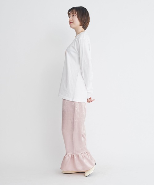 I am I in fact...(アイアムアイインファクト)の「桃饅頭 ロンT(Tシャツ/カットソー・レディース・ホワイト/グリーン・FREE)」の19枚目の写真