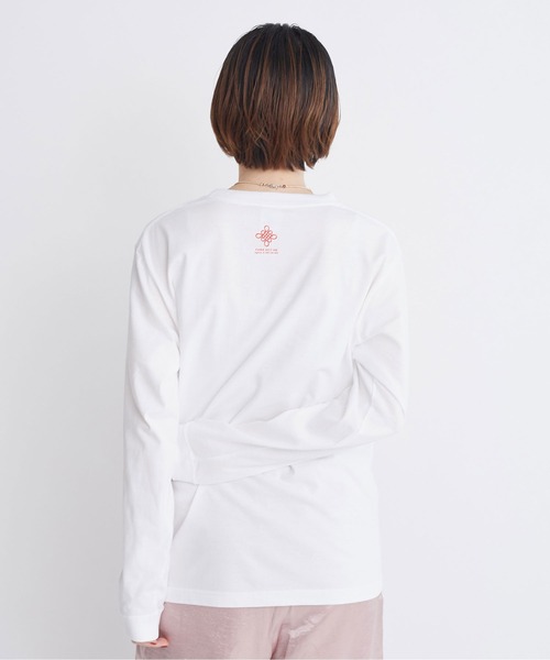 I am I in fact...(アイアムアイインファクト)の「桃饅頭 ロンT(Tシャツ/カットソー・レディース・ホワイト/グリーン・FREE)」の15枚目の写真