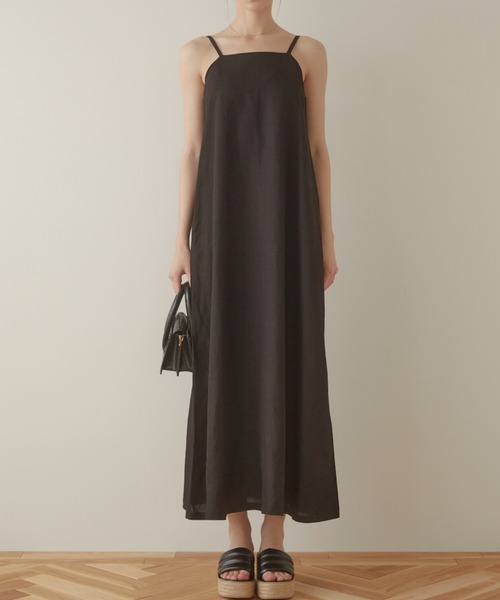 セール】Linen flare maxi ワンピース（ワンピース）｜ACYM