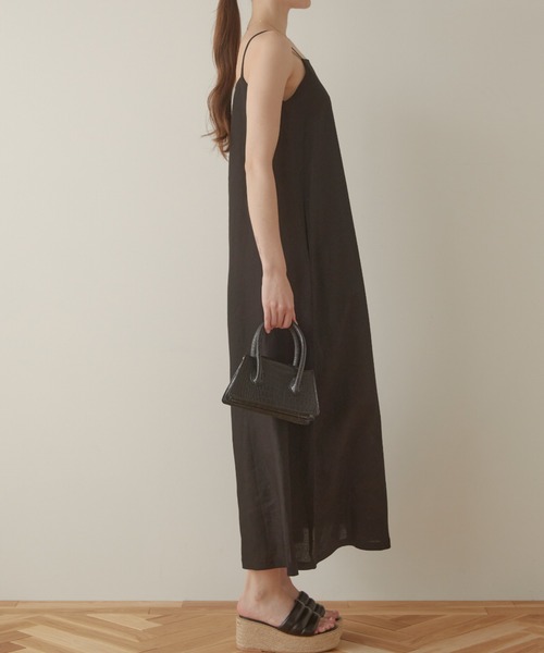 ACYM(アシーム)の「Linen flare maxi ワンピース(ワンピース・レディース・ブラック/ベージュ・FREE)」の14枚目の写真