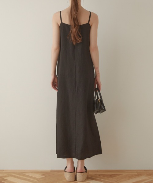 ACYM(アシーム)の「Linen flare maxi ワンピース(ワンピース・レディース・ブラック/ベージュ・FREE)」の15枚目の写真