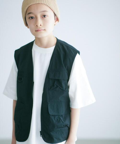 green label relaxing（グリーンレーベルリラクシング）の「TJ H/A ベスト 150cm-160cm - UVカット -（ベスト・キッズ・ブラック/ベージュ・M150/L160）」の14枚目の写真