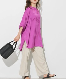 AMERICAN HOLIC | バンドカラーバックオープンチュニック(チュニック)