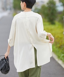 AMERICAN HOLIC | バンドカラーバックオープンチュニック(チュニック)