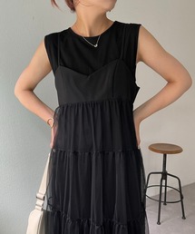 CAPRICIEUX LE'MAGE | 2SETチュールキャミワンピース(ワンピース)