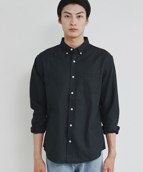 Magine（マージン）の「【SELECT】IR:オックスフォード ベーシック ボタンダウン シャツ（シャツ/ブラウス・メンズ・ホワイト/イエロー/ネイビー/ブラック/サックスブルー/グレー・M/L/XL）」の11枚目の写真