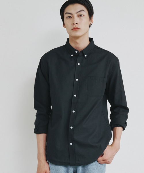 Magine（マージン）の「【SELECT】IR:オックスフォード ベーシック ボタンダウン シャツ（シャツ/ブラウス・メンズ・ホワイト/イエロー/ネイビー/ブラック/サックスブルー/グレー・M/L/XL）」の14枚目の写真