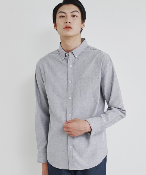 Magine（マージン）の「【SELECT】IR:オックスフォード ベーシック ボタンダウン シャツ（シャツ/ブラウス・メンズ・ホワイト/イエロー/ネイビー/ブラック/サックスブルー/グレー・M/L/XL）」の17枚目の写真