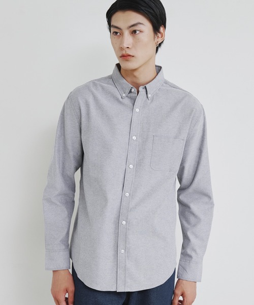 Magine（マージン）の「【SELECT】IR:オックスフォード ベーシック ボタンダウン シャツ（シャツ/ブラウス・メンズ・ホワイト/イエロー/ネイビー/ブラック/サックスブルー/グレー・M/L/XL）」の18枚目の写真