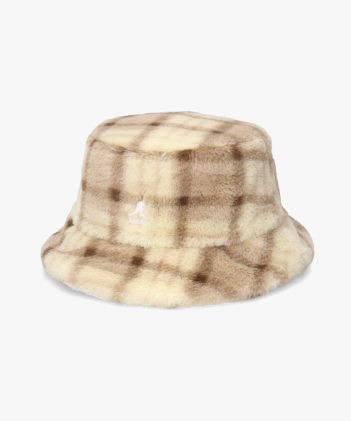 KANGOL(カンゴール)の「KANGOL FAUX FUR BUCKET(ハット・レディース・ブラック/シルバー/グレー/チャコール/ブルー/オリーブ/タン/イエロー/カモフラージュ/グリーン/ピンク/ホワイト×ブラック/ブルー系/ブラウン系/パープル・MEDIUM/X-LARGE/LARGE/SMALL)」の5枚目の写真